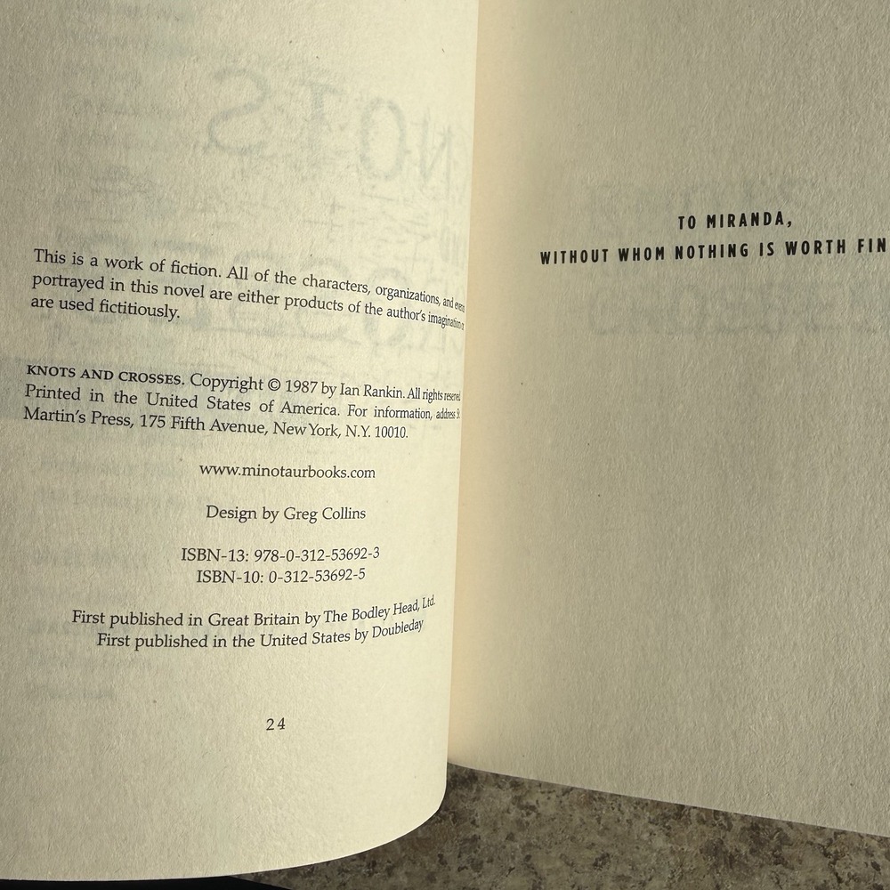 Knots and Crosses: An Inspector Rebus Novel Book 1 Ian Rankin PB GUC - Picture 7 of 11